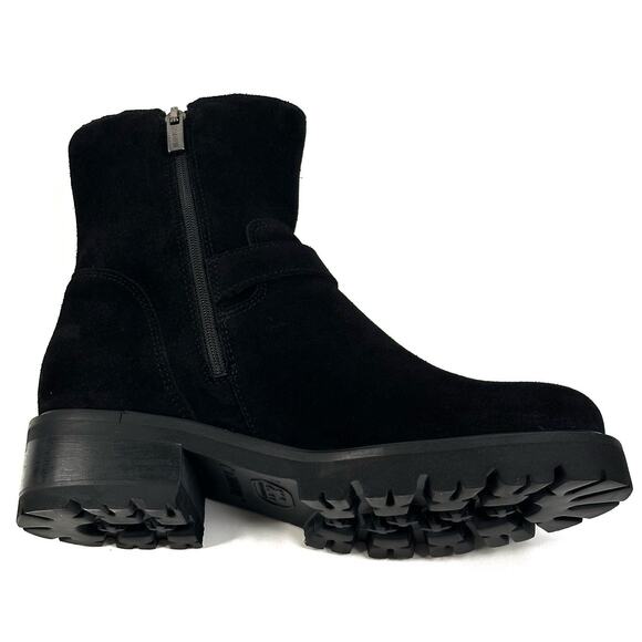 La Canadienne Kian Waterproof Black Suede Ankle Boots Womens 7M Buckle New $550 - Picture 5 of 13